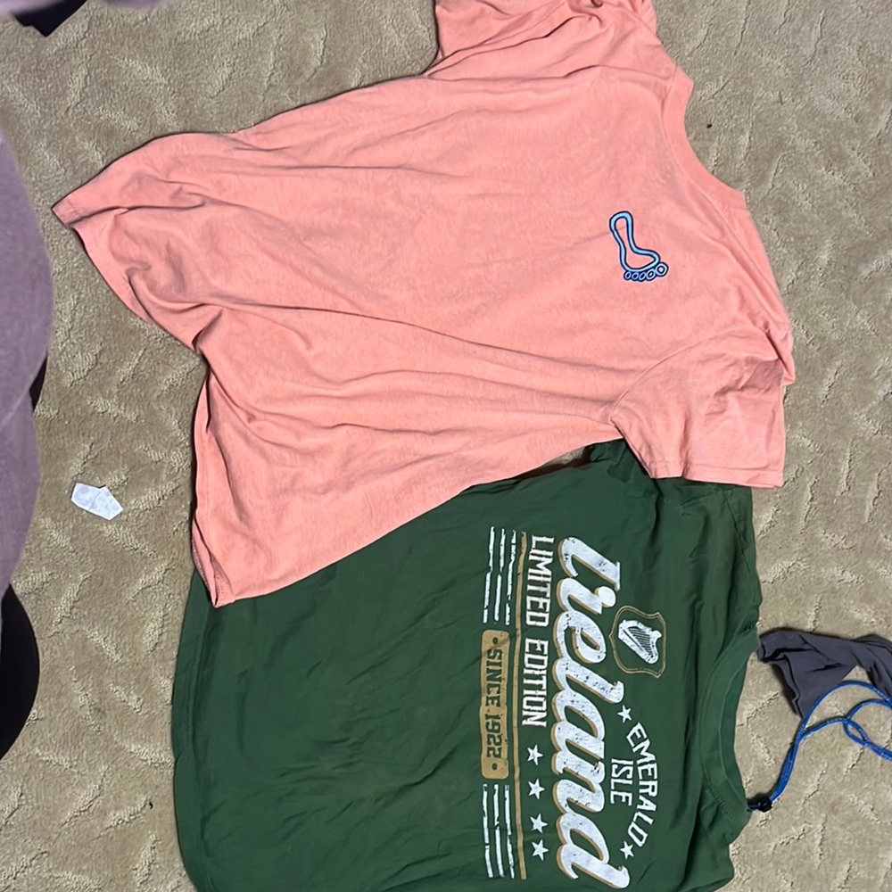 Ireland and Barefoot Bar shirts
